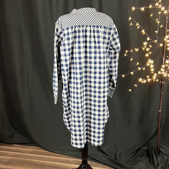 Land’s End Draper James Blue/White Checked Dress - Picture 3 of 4